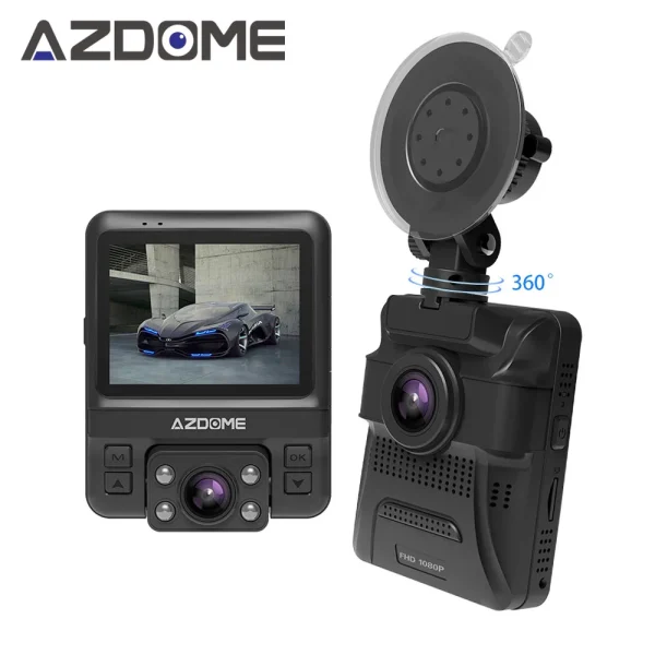 Azdome GS65H Original Mini Dual Lens Car DVR 2.4" Novatek 96655 Car Camera 1920x1080P Full HD Dash Cam Night Vision G-sensor