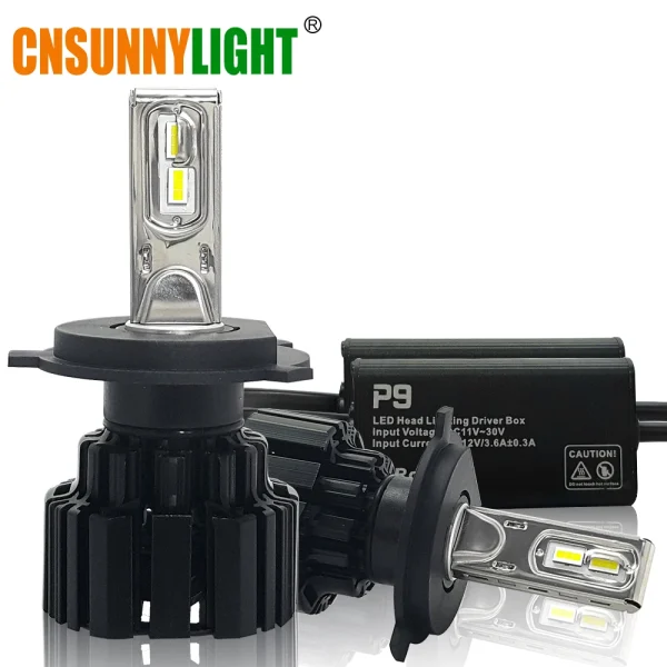 CNSUNNYLIGHT Super Bright LED Car Headlight H7 H11/H8 9005/HB3 9006/HB4 9012 D1/D2/D3/D4 H4 H13 45W 6800Lm/Bulb 6000K Pure White