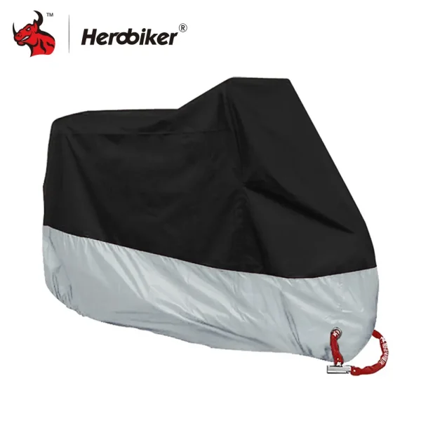 HEROBIKER Motorcycle Cover Outdoor Indoor Motorcycle Cruisers Street Sport Bikes Cover UV Protective Motorcycle Rain Cover