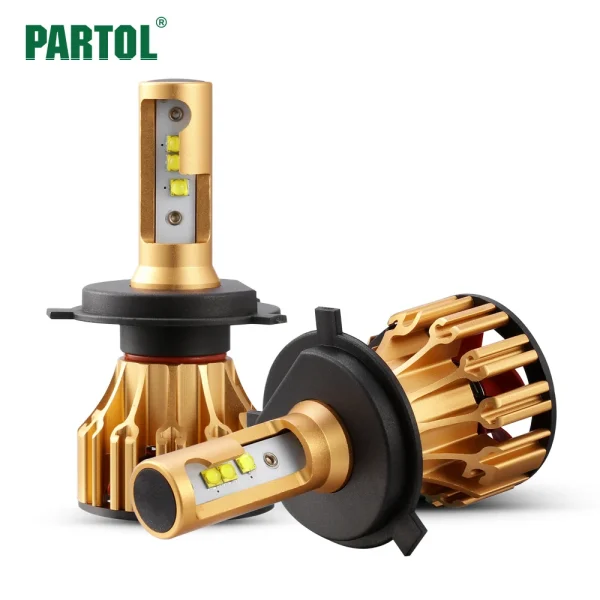 Partol T6 H4 Hi Lo Beam H7 H11 9005 9006 Car LED Headlight Bulbs 70W 7000LM SMD Automobile Headlamp Front Lights 6500K 12V 24V