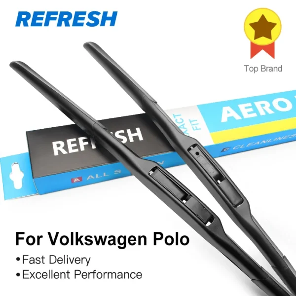 REFRESH Wiper Blades for Volkswagen VW Polo Sedan / Vento Fit Hook Arms 2010 2011 2012 2013 2014