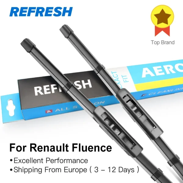 Refresh Wiper Blades for Renault Fluence 24"&16" Fit Bayonet Arms 2011 2012 2013 2014 2015 2016
